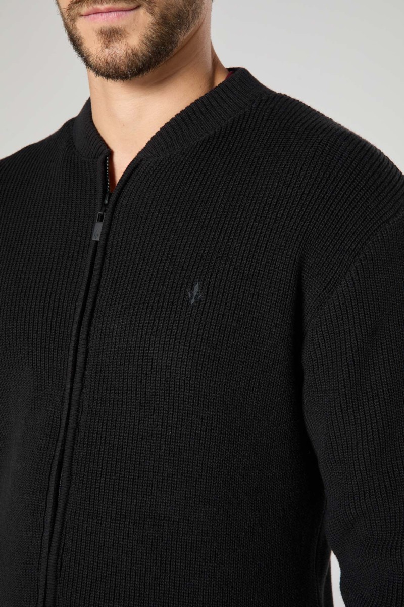 Blusa Masculina de Tricô Com Zíper DLZ