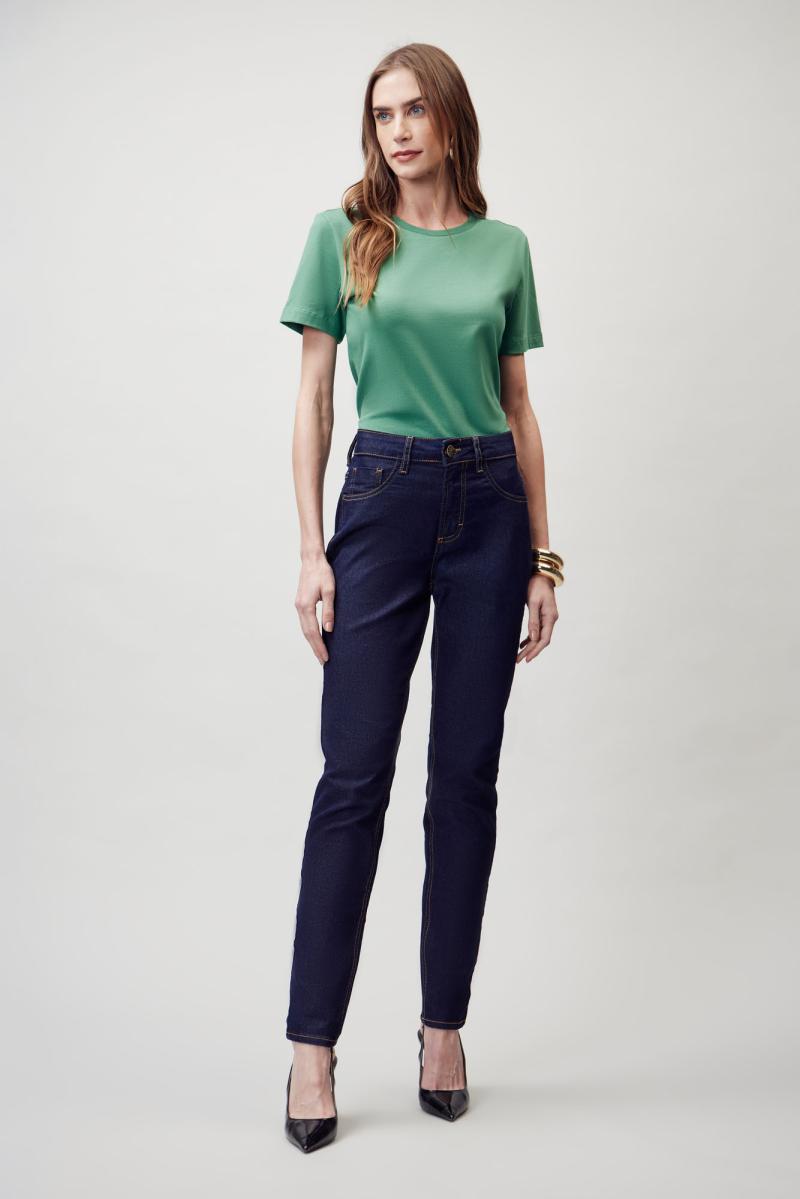 Calça Skinny Azul Escuro