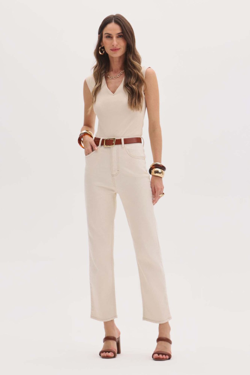 Calça Agata Straight Cropped